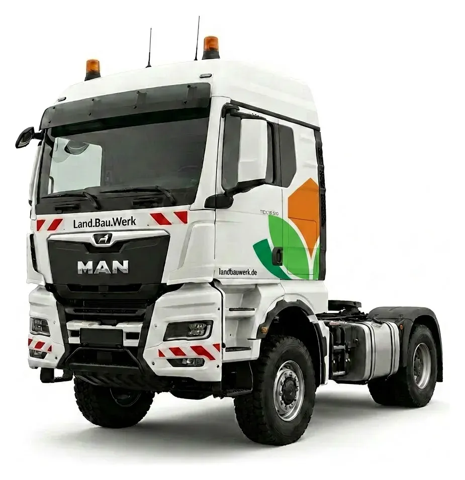 MAN TGX 18.510 Sattelzugmaschine mit Land.Bau.Werk-Branding, höhergelegtes 4x4-Fahrwerk